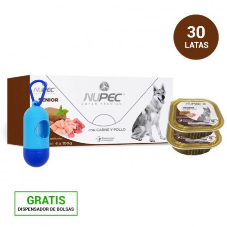 Nupec Adulto Senior Paquete 30 Latas Alimento Húmedo + Regalo