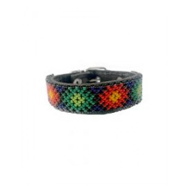 COLLAR ARTESANAL WIXARI PETS FLOR DE HIKURI (COLORES) XS