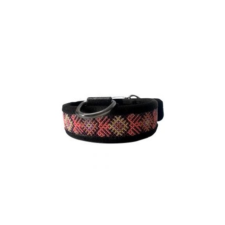 COLLAR ARTESANAL WIXARI PETS FLOR DE HIKURI (ROSA PALO) M