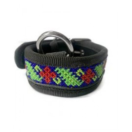 COLLAR ARTESANAL WIXARI PETS FLOR DE HIKURI  (COLORES) M