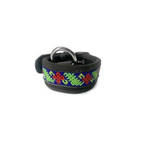 COLLAR ARTESANAL WIXARI PETS FLOR DE HIKURI  (COLORES) M