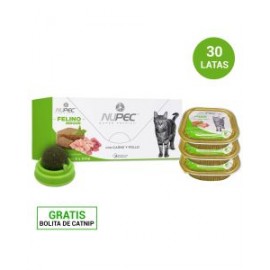 Paquete 30 Latas Nupec Gato Indoor Alimento Húmedo + Regalo