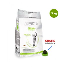 Paquete Nupec Indoor gato adulto 5kg + Regalo bola catnip