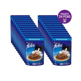 Felix Gato Pescado Blanco en Salsa 85g (24 pzas)