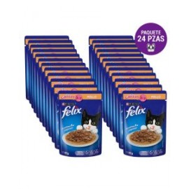 Felix Gatitos Pollo Salsa 85g (24 pzas)