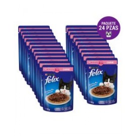 Felix Gatitos Carne Salsa 85g (24 pzas)