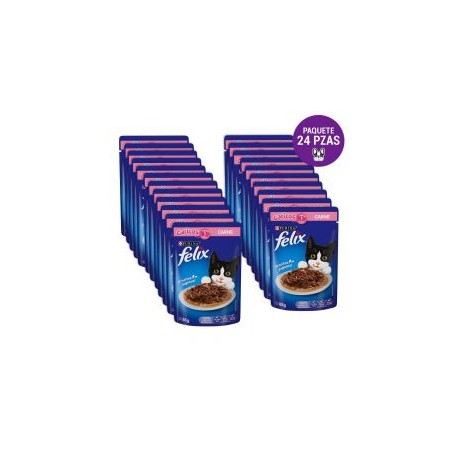 Felix Gatitos Carne Salsa 85g (24 pzas)