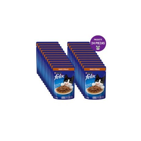 Felix Gato Pavo y Pollo en Salsa 85g (24 pzas)