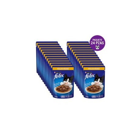 Felix Gato Pollo e Hígado en Salsa 85g (24 pzas)