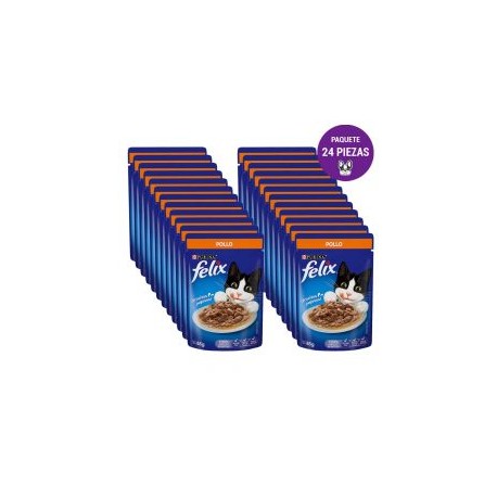 Felix Gato Pollo en Salsa 85g (24 pzas)