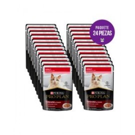 PAQUETE 24 SOBRES DE 85G PROPLAN GATO ADULTO SALMÓN