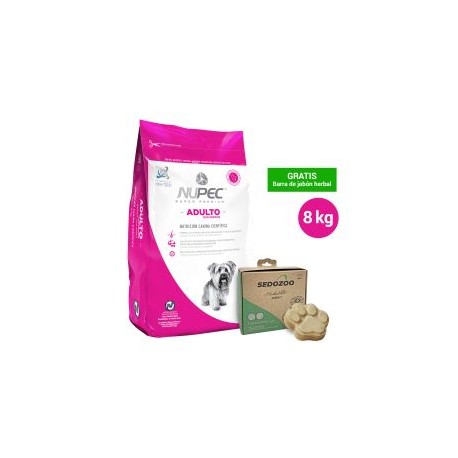 Paquete Nupec Adulto Raza Pequeña 8kg + Regalo jabón herbal